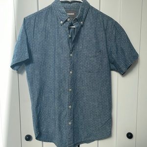 Bonobos Riviera Short Sleeve Shirt - Polka Dot Chambray Small